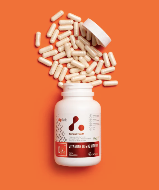 Vitamine D3 et K2 - ATPLab - 60 capsules